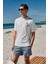 Palmeıras Erkek Bisiklet Yaka Organik Pamuk Regular Fit Beyaz T-Shirt 4