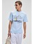 PROVENCE Erkek Bisiklet Yaka %100 Organik Pamuklu Regular Fit Mavi T-Shirt 3