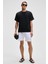 Leyton Erkek Relaxed Fit Çift Cepli Beli Lastikli Keten Karışımlı Dokuma Beyaz Şort & Bermuda 4