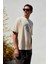 Provence Erkek Bisiklet Yaka %100 Organik Pamuklu Regular Fit Açık Bej T-Shirt 4