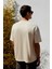 Provence Erkek Bisiklet Yaka %100 Organik Pamuklu Regular Fit Açık Bej T-Shirt 6