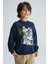 REMCO Erkek Çocuk Nakışlı Yuvarlak Yaka Lacivert Sweatshirt 4