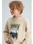 REMCO Erkek Çocuk Nakışlı Yuvarlak Yaka Krem Sweatshirt 2