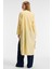 ACALLAR Kadın %100 Pamuk Keten Görünümlü Rahat Uzun Oversize Fit Sarı Elbise 5