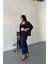 Fh Fashionhere Crop Ceket - Etek Takım - Lacivert 1