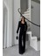 Fh Fashionhere Jakarlı Bluzu Tasarım Detaylı Ceket-Pantolon-Bluz 3 Lü Takım - Siyah 1