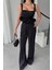 Fh Fashionhere Jakarlı Bluzu Tasarım Detaylı Ceket-Pantolon-Bluz 3 Lü Takım - Siyah 3