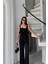 Fh Fashionhere Jakarlı Bluzu Tasarım Detaylı Ceket-Pantolon-Bluz 3 Lü Takım - Siyah 4
