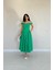 Fh Fashionhere Yeşil Jakarlı Elbise 1