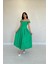Fh Fashionhere Yeşil Jakarlı Elbise 2