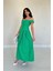 Fh Fashionhere Yeşil Jakarlı Elbise 3