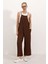 Fh Fashionhere 7019 Askılı Bahçivan Tulum - Kahverengi 1