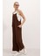 Fh Fashionhere 7019 Askılı Bahçivan Tulum - Kahverengi 2