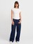 31779 Bisiklet Yaka Basic T-Shirt-Ekru 4