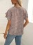 Fh Fashionhere Kadın Kısa Kollu Kolları Volanlı Baskılı Süprem Bluz 2