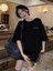 Fh Fashionhere Baskılı Oversize Bisiklet Yaka T-Shirt - Siyah 2