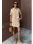 Fh Fashionhere Gömlek Şort Etek Viscon Keten Takım 10162 5
