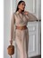 Fh Fashionhere Crop Gömlekli ve Eteği Büzgülü Tasarım Takım 10195 2