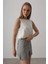 Fh Fashionhere Saten Kolsuz Belki Lastikli Bluz - Ekru 3