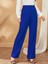 Fh Fashionhere Kadın Düğme Detay Bol Paça Ithal Krep Pantolon 3