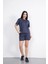 Fh Fashionhere Osy Modal Yumuşak Dokulu Kumaş Bisiklet Yaka T-Shirt Kısa Şort Ikili Takım - Antrasit 2