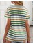 Fh Fashionhere Kadın Kısa Kollu V Yaka Çizgili Süprem T-Shirt 2