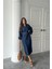 Fh Fashionhere Mavi Tencel Uzun Kollu Elbise 3