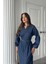 Fh Fashionhere Mavi Tencel Uzun Kollu Elbise 4