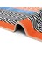 Lumina Turuncu Halı Zigzag Desenli Spor Halı Yıkanabilir Dokuma Şönil Modern Ev Oda Balkon Halısı 6