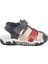 Lacivert Kırmızı Cırtlı Hafif Unisex Çocuk Sandalet 173101 B 1