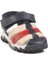 Lacivert Kırmızı Cırtlı Hafif Unisex Çocuk Sandalet 173101 B 3