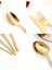 Paslanmaz Çelik 24 Parça 6 Kişilik Gold Yemek Kaşık Çatal Bıçak Set CIN738SR 3