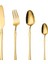 Paslanmaz Çelik 24 Parça 6 Kişilik Gold Yemek Kaşık Çatal Bıçak Set CIN738SR 4