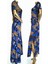 #karen Millen Viskon Leopar Animal Baskılı Mavi Siyah Kahve #esnek #mavi #elbise 5