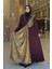 Arapça Harf Baskı Detaylı Abaya 70015 Bordo 3