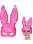 Pembe Renk Ekstra Lüks Uzun Tavşan Maskesi 35X16 cm - 1OL5657-2679 1