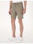 Erkek Haki Slim Fit %100 Keten Dokuma Şort 50301780-VR027 2