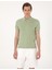 Erkek Açık Haki Slim Fit %100 Pamuk Polo Yaka Triko Tişört 50305976-VR183 1