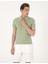 Erkek Açık Haki Slim Fit %100 Pamuk Polo Yaka Triko Tişört 50305976-VR183 3