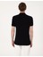 Erkek Siyah Slim Fit Örme Dokulu Polo Yaka Tişört 50309959-VR046 5