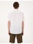 Erkek Beyaz %100 Keten Regular Fit Kısa Kollu Gömlek 50305680-VR013 5