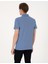 Erkek Mavi Slim Fit %100 Pamuk Kıvrılmaz Amerikan Pike Polo Yaka Basic Tişört 50306154-VR036 5
