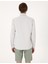 Erkek Gri Slim Fit Çizgili Uzun Kollu Gömlek 50307162-VR024 5