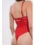 Kadın Kırmızı Bodysuit Dantel Detaylı 3