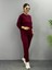 Fh Fashionhere Kadın Uzun Kollu Bisiklet Yaka Viskon Iki Iplik Bluz ve Pantolon Ikili Takım 2