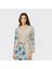 Mavi Mercan Desenli Pamuklu Müslin Kimono Bornoz Kaftan Sabahlık 1