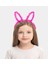 LED Işıklı Peluş Pofuduk Tavşan Kulak Tavşan Taç Şeker Pembesi 17X23 cm - 1OL4778-6077 1