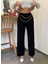 Fh Fashionhere Kadın Beli Zincir Detay Ithal Krep Pantolon 3