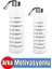 Voss Siyah 750ML+500ML Sporcu Cam 2'li Su Şişesi Motivasyonlu Sızdırmaz Matara Suluk 2