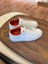 Paris Beyaz - Turuncu Deyatlı Hakiki Deri Erkek Sneakers - Erkek Spor Ayakkabı 1